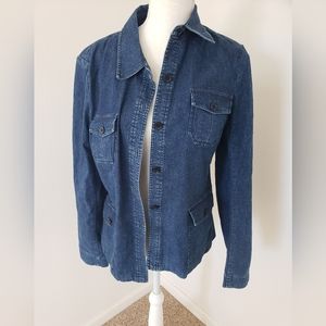 Denim Button Front Jacket